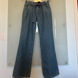 Missoni flare jeans with tie and embroidered M